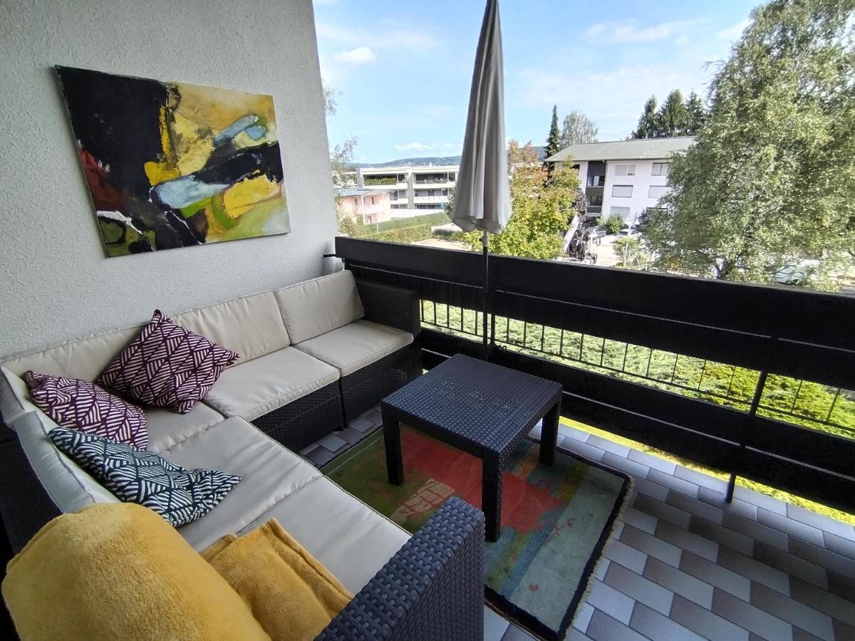 Waldeslust Warmbad Mit Balkon Und Privatem Parkplatz Apartment Villach Exterior foto